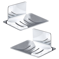 Produk Kamar Mandi Tempat Sabun Stainless Steel Berkualitas Tinggi Pemasok Grosir Rumah Tangga Penjualan Laris Tempat Sabun Dinding dengan Drainase