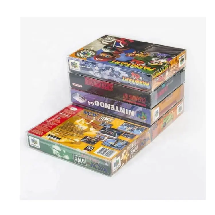 Casing Permainan Hewan Peliharaan Plastik Bening Pelindung Kotak Kartrid Nintendo SNES N64