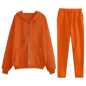 Survêtements légers de haute qualité pour femmes avec broderie de logo personnalisé, pour la course à pied et le jogging, survêtements zippés pour femmes - Product Image 2