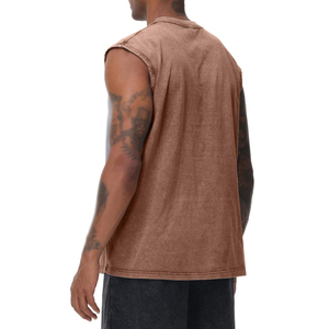 Débardeur stringer personnalisé pour homme, coupe profonde sur les côtés, pour musculation et entraînement en salle de sport - Product Image 2