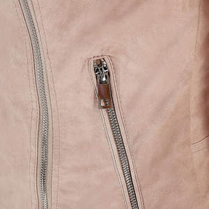 Veste en cuir PU véritable élégante pour femmes Couleur unique Meilleure qualité Veste en cuir pour femmes - Product Image 4