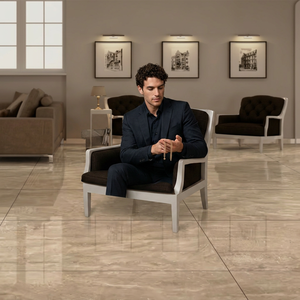 Vistaar Modern Glossy Polished Porcelain Tiles 600x1200mm Large Format Interior Floor Wall Design Firebrick <b>Adhesive</b> Outdoor - Product Image 6