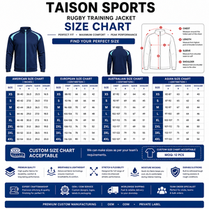 Chaqueta de Entrenamiento de Rugby Unisex, 330 GSM, Forro Polar de Poliéster Interlock Premium, con Capucha, Impermeable, Diseño de Paneles en Dorado y Azul Marino - Product Image 3