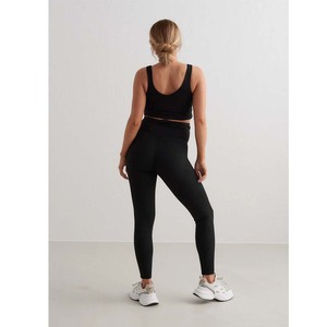 Women High Waist Maternity Jumpsuit Full Length Tummy Control <b>Shapewear</b> Black Spandex Nylon Stretch Pants for <b>Pregnancy</b> - Product Image 5