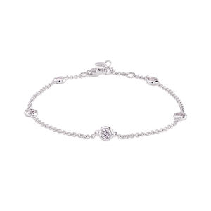 Pulsera de Cadena con Diamantes Cultivados en Laboratorio de 14K, Engaste de Constelación, 0.5 CT, Bañada en Rodio, Lujo, Certificación IGI, Regalo de Compromiso - Product Image 1