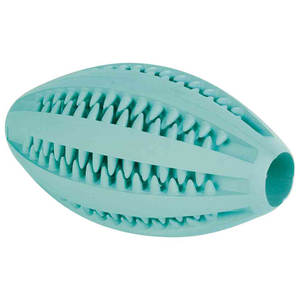 Denta Fun Ballon de rugby en caoutchouc menthe 11 cm Jouet interactif et de mouvement pour animaux de compagnie - Product Image 1