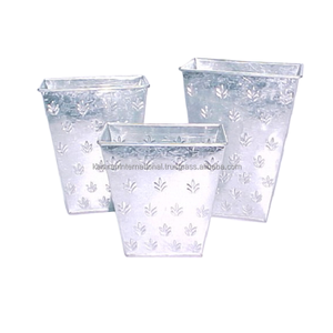 Ensemble de jardinières de conception de luxe en métal de qualité supérieure de trois pièces pour la maison jardin et Restaurant jardin accessoires de plantes florales - Product Image 1