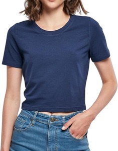 T-shirt court décontracté pour femme en mélange de coton doux, col rond, manches courtes, élégant, confortable, respirant, pour tous les jours - Product Image 1
