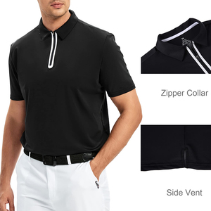 Camiseta de Golf de Punto Sólido para Hombre - 180 Gramos, Antiarrugas, con Bolsillo, Manga Corta, Suave y Duradera, para Uso Diario y Deportivo - Product Image 1