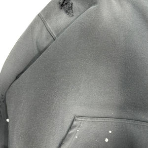 Sweat-shirt à capuche pour homme en molleton de coton délavé, effet vieilli et déchiré, style vintage - Product Image 6