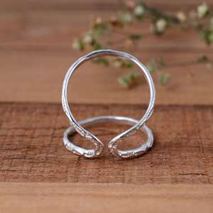 SHYAM JEWELRS Anillo de Plata Ajustable de Doble Banda con Diseño de Estrella, Hecho a Mano, de Lujo, Unisex, para Dedo - Product Image 4