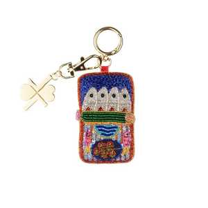 Beaded Sardine Tin Zipper Keychain Adjustable Colorful Food <b>Bag</b> <b>Charm</b> Fashion Accessory - Product Image 1