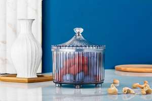 Boîte de service décorative en verre transparent avec poignées en cristal, 3 bocaux amovibles, anti-fuite, écologique, pour noix, fruits secs, cuisine - Product Image 6