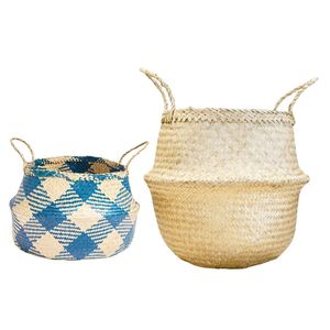 Decorative Handmade SEAGRASS BELLY <b>BASKETS</b> for Plant Pot Cover and Decor, Rustic Decorative <b>Basket</b> for Living Room and Bedroom - Product Image 1