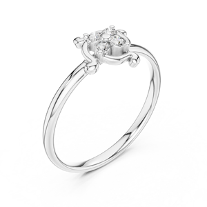 Anillo de Oro Amarillo de 14K con Diamante Cultivado en Laboratorio, Corte Redondo, para Mujer |   Ropa de Fiesta |   Diamante Cultivado Nuevo - Product Image 3