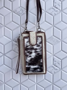 Sac à main pour téléphone en cuir de vachette véritable avec fourrure, nouveau sac bandoulière de créateur, petite taille, pochette de poignet, sac bandoulière - Product Image 4