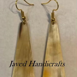 Pendientes de cuerno de estilo animal de lujo para mujer, nuevo estilo, joyería de uso diario pulida con cuernos naturales de alta calidad - Product Image 4