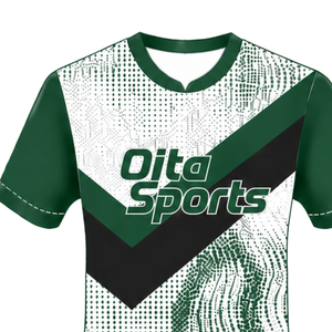 Dark Green <b>White</b> <b>Black</b> Short Sleeve Rugby Jersey Crew Neck Graphic Athletic Performance Team Sportswear Training Match Rugby - Product Image 3