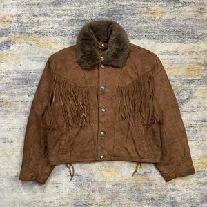 Chaqueta de Cuero de Gamuza Estilo Western Unisex con Flecos, Proveedor OEM - Product Image 1