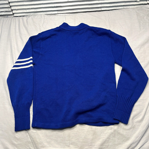 Cárdigan de Punto para Hombre 2025, Talla XS, Azul, Chenilla, Parche con Letras Universitarias, Estilo Varsity / Cárdigan Universitario para Mujer de los 90 - Product Image 5