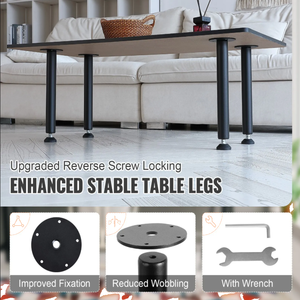 Patas de mesa ajustables de 16 pulgadas, patas de acero resistentes para muebles, para mesa de café, mesa de comedor, banco, muebles DIY, 4 piezas, EDPTBL026 - Product Image 4