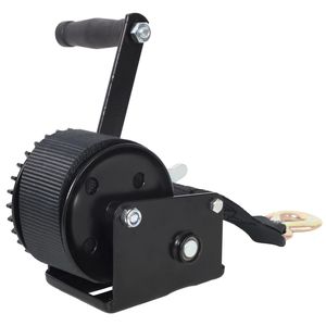 Argano Manuale Portatile da 600 libbre con Cinghia Nera da 6 Metri, Guscio Nero, Rapporto di Trasmissione 3.1:1, Argano Elettrico a Cricchetto Bidirezionale - Product Image 5