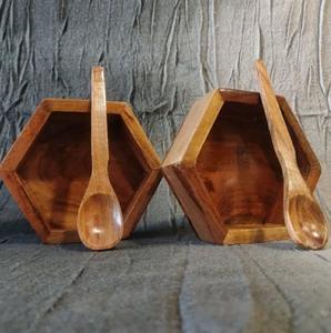 Bol de service rond en bois naturel, adapté aux aliments, pour la table, la vaisselle, les collations et les soupes, article ménager au meilleur prix - Product Image 6