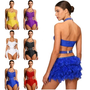 Traje de Danza Contemporánea y Lírica para Mujer, Vestido con Falda, Body, Leotardo, Mono, para Rumba, Samba, Actuaciones y Competiciones - Product Image 1
