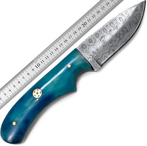 Cuchillo de Caza Personalizado de Acero Inoxidable, Hoja Fija con Punta Caída y Borde Dentado, Mango de Madera, Cuchillos para Acampar al Aire Libre - Product Image 6