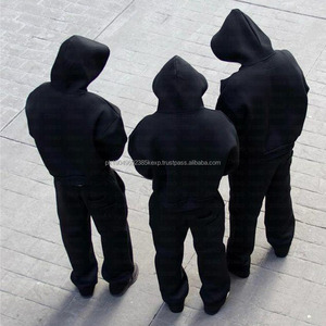 380 500 gsm coton blanc uni luxe recadrée pull à capuche hommes personnalisé surdimensionné Streetwear poids lourd hommes sweats à capuche - Product Image 4