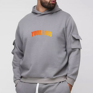 Sudadera con Capucha Personalizada para Hombre, Estilo Hip Hop Urbano, Corte Holgado, para Marcas Urbanas, Marca Privada - Product Image 4