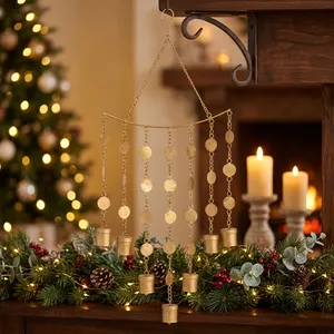 Lot de 7 cloches de Noël en métal standard en laiton AK - Product Image 1