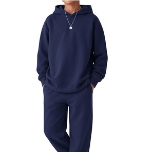 Breathable Vintage Washed Sporty Streetwear <b>Kids</b> Boys Hoodie Tracksuits Set Oversize Fleece Cotton Toddlers Boys <b>Kids</b> Tracksuits - Product Image 2