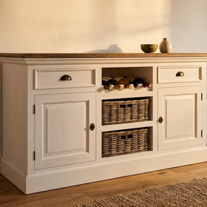 Cómoda de Madera de Teca Sólida Moala Hore con 7 Cajones, Elegante Mueble de Almacenamiento para Dormitorio o Sala de Estar, Acabado en Madera Natural - Product Image 6