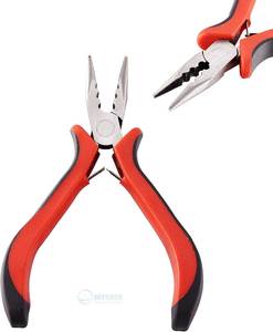 Pince à sertir en acier inoxydable, outil de sertissage pour bijoux, pour travaux de fil et perles à sertir, avec poignée rouge, pour la fabrication de bijoux, 1 pièce - Product Image 5