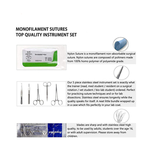 Kit de Práctica de Sutura, Almohadilla de Silicona Grande para Suturas, Kit de Entrenamiento para Estudiantes de Medicina, Etiqueta Personalizada, Certificado CE, Clase I, Juego de Suturas - Product Image 5