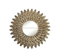 Miroir mural décoratif moderne en fer doré de haute qualité pour la maison, le salon, la chambre à coucher, la table de maquillage