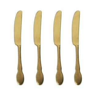 Cuchillo para Mantequilla de Nácar Premium con Acabado Antiguo y Mango Plateado para Colección Clásica de Cocina y Mesa de Comedor - Product Image 1