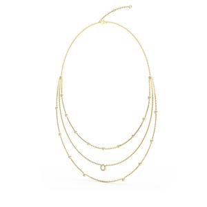 Collier à pendentif triple rangs en or rose 9 carats avec diamant de laboratoire taille ronde 1,34 carats total (CTW) - Product Image 5