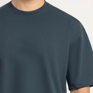 เสื้อยืดผ้าแคนวาสผสมไหม/ฝ้ายทรงปกติ สไตล์วินเทจ สำหรับฤดูร้อน แห้งเร็ว ระบายอากาศได้ดี แฟชั่นเรียบง่าย สามารถปรับแต่งน้ำหนักผ้าได้ - Product Image 6