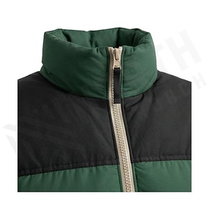 Hooded Quilted Waterproof <b>Bubble</b> Jacket Black Full Sleeve Winter Windproof Cotton Shell Knitted Fabric Polyester Filling Stand - Product Image 4