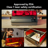 Vente en gros Original Falcon2 Pro 60W Sûr et visible Grand graveur et découpeur laser fermé rapide