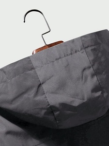 Veste softshell grise pour homme, col montant, fermeture éclair, poches, imperméable, coupe-vent, respirante, vêtements d'extérieur, coupe classique, toutes saisons - Product Image 3