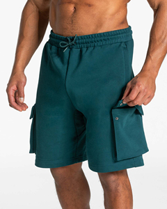 Lift Cargo <b>Shorts</b> <b>Men</b>’s Activewear, 360 GSM Cotton Blend, Regular Leg, Adjustable Waistband, Zippered Pockets & Cargo Side <b>Patch</b> - Product Image 3