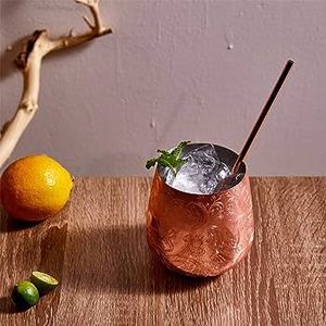 Assured Quality Copper Glass Tumbler Supplier Ayurvedic Drinking Water Cup Bulk Export Metal <b>Drinkware</b> India - Product Image 6