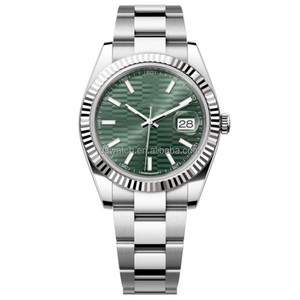 Thiết kế tự động quanh co cơ khí đồng hồ đeo tay cho nam giới 41mm Dây đeo bằng thép không gỉ phong cách kinh doanh giản dị thợ lặn 20mm mô hình - Product Image 1