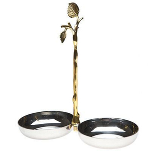 Bol de service de luxe de forme ronde en métal plaqué or de qualité supérieure, design artistique moderne et créatif - Product Image 6