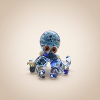 Figurine de pieuvre en verre artisanal, style Art Déco, personnage animalier, presse-papiers en cristal, objet décoratif pour la maison, le bureau ou le tableau de bord de voiture, cadeau