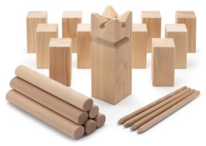 <b>Wooden</b> Board Game Set With Square Blocks And <b>Pegs</b> Educational Toy For 2 Players - Product Image 4