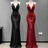 Gaun Satin Kasual Elegan Wanita, Pinggang Alami, Slim Fit, Tanpa Tali, Bahan Chiffon, Dapat Dicuci, Harga Pabrik, Dapat Dipesan Sesuai Keinginan